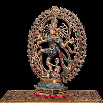 Amazon.co.jp: 踊る像 - レトロなシヴァ神の像の置物 庭